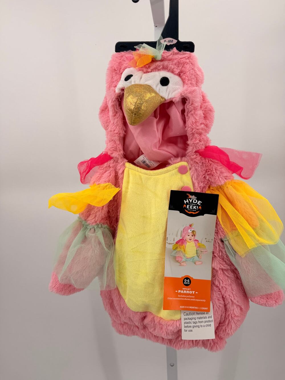 Hyde & Eek Infant Parrot Costume 0-6 Months Pink Plush Halloween NEW